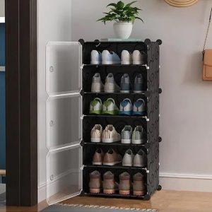 modular plastic shoe rack for home